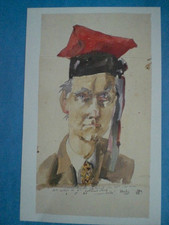 HORST JANSSEN, Porträt" Hausarzt Hartig Termin 6.5 Farb Handoffset 1983 mit Hors