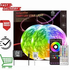 150Ft LED Strip Lights Smart Light with App Remote Control RGB LED Lights Music