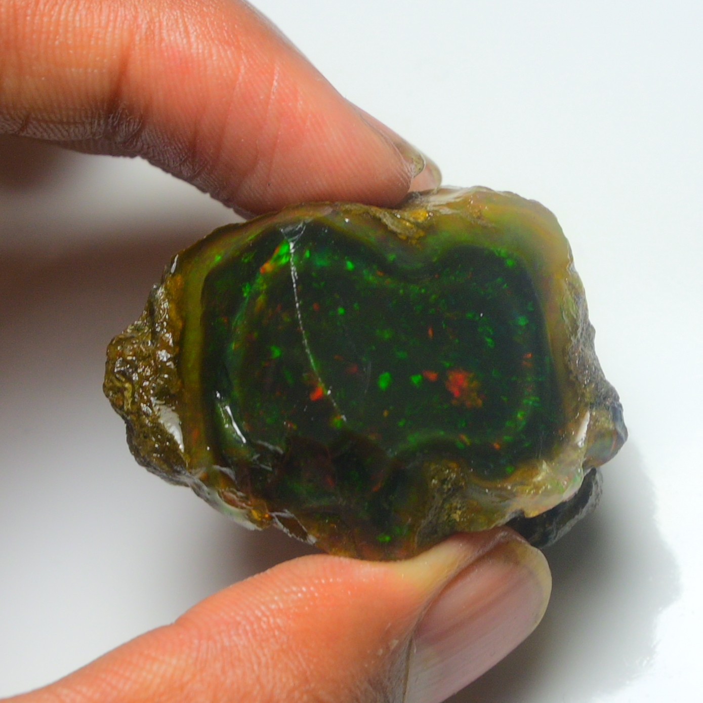 HUGE 166.70 Cts Natural Ethiopian Opal Rough - Multi Fire Welo Opal Raw Crystal