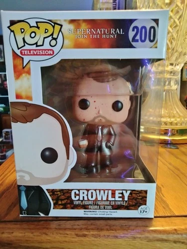 Supernatural Metallic Crowley W/ Blood Splatter Funko PoP #200.  Hard To Find