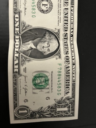 1 Dollar Schein Error Print Serie 2021 - Bild 3 von 3