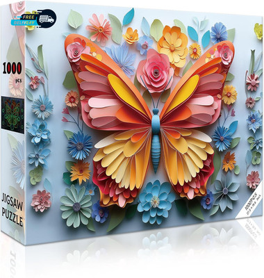 1000 Piece Puzzle for Adults Butterfly Noctilucous Jigsaw Puzzles - Challenging