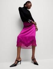 Marks & Spencer Womens Pink Viscose Midaxi Slip Skirt Size 14 - M&S