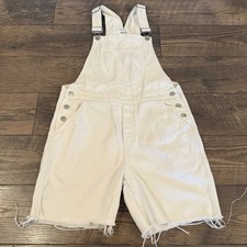Reformation Baggy White Short Overalls Size 4