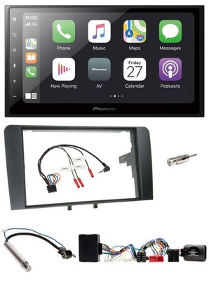 Pioneer Lenkrad Bluetooth DAB 2DIN USB Autoradio für Audi A3 Symphony Aktiv ISO