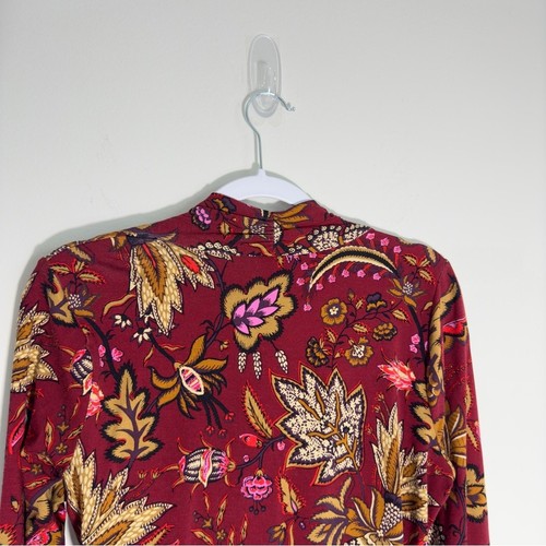 Talbots Petites Large Boho Floral Faux Wrap Blouse NWT - Picture 4 of 8