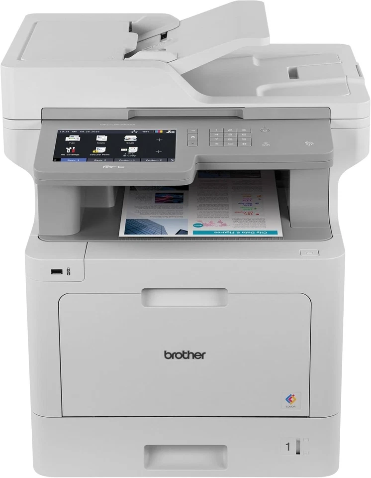Brother MFC-L9570CDW Color Laser All-in-One Printer Duplex Tested with Toner - Image 2 of 4