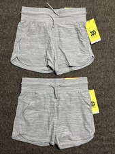 All In Motion Girl's Shorts 2 Pairs Soft Gym Gray Extra Small 4/5