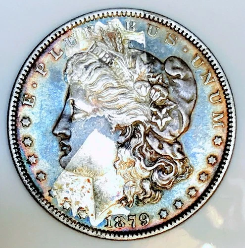 1879 P MORGAN DOLLAR MS+++! GORGEOUS ALBUM TONED OBVERSE! MAGNIFICENT! NR #K2740