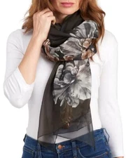 Cejon Opposites Attract Floral Oversized Scarf