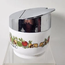 Vintage Corningware Spice of Life Gemco Sugar Pot Le Sucrier Jar Canister USA