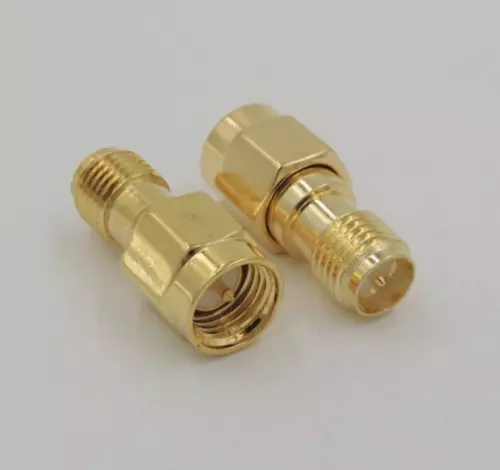 2X RP SMA Male Jack To SMA Male Plug RF Connector Coaxial Adapter Converter