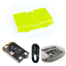 Game Boy Advance GBA USB-C Battery 1800 mAh 3.7 V w/ NEON YELLOW Battery Cover