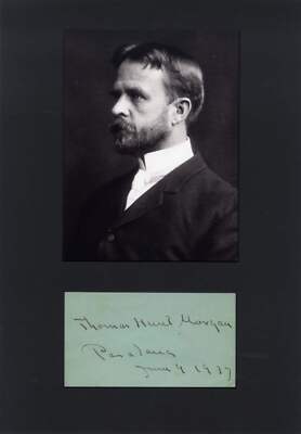 NOBEL PRIZE 1933 Thomas Hunt Morgan autograph, signed album page mounted