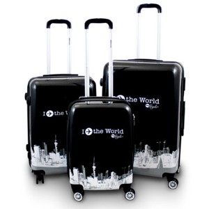 BERWIN Reisekofferset 3-teilig Hartschalenkoffer Trolley Koffer Fly The World