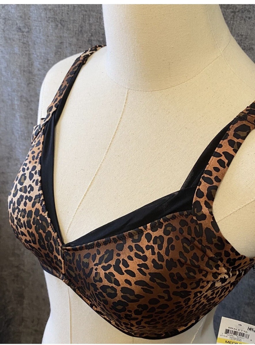 INC International Concepts Leopard Triangle Bralette With Mesh