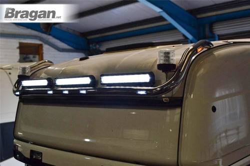 Barra de techo + blazer nocturno barras LED de doble fila para Volvo FMX 2013 - 2021 Globetrotter - Imagen 3 de 11