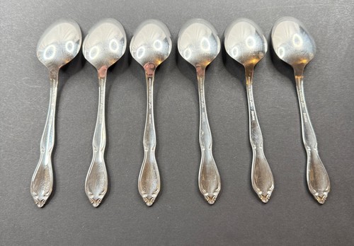 Oneida STRATHMORE Deluxe Set di 6 Cucchiai da Zuppa Place/Ovali 6 7/8" Acciaio Inox - Foto 2 di 12