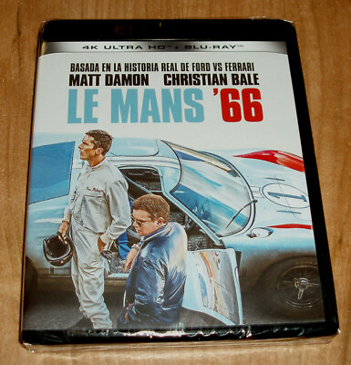 Le Mans '66 (Ford V. Ferrari) 4K UHD + Blu-Ray New Sealed Action A-B-C