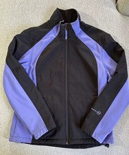 Womens Free Country Water Resistant Outdoor Fleece Lined Zip Rain Jacket Large