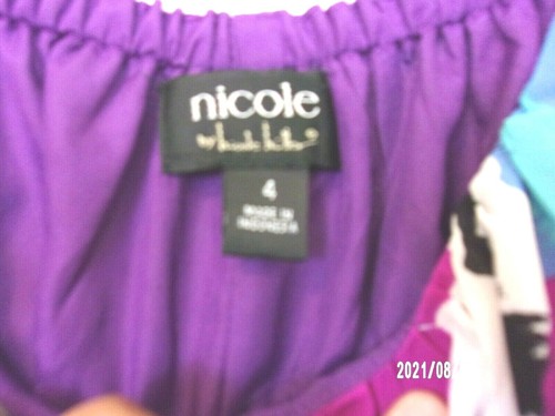 Maxi Vestido Formal Nichole Miller Mujer Talla 4 Forro Multicolor EN STOCK - Imagen 7 de 8