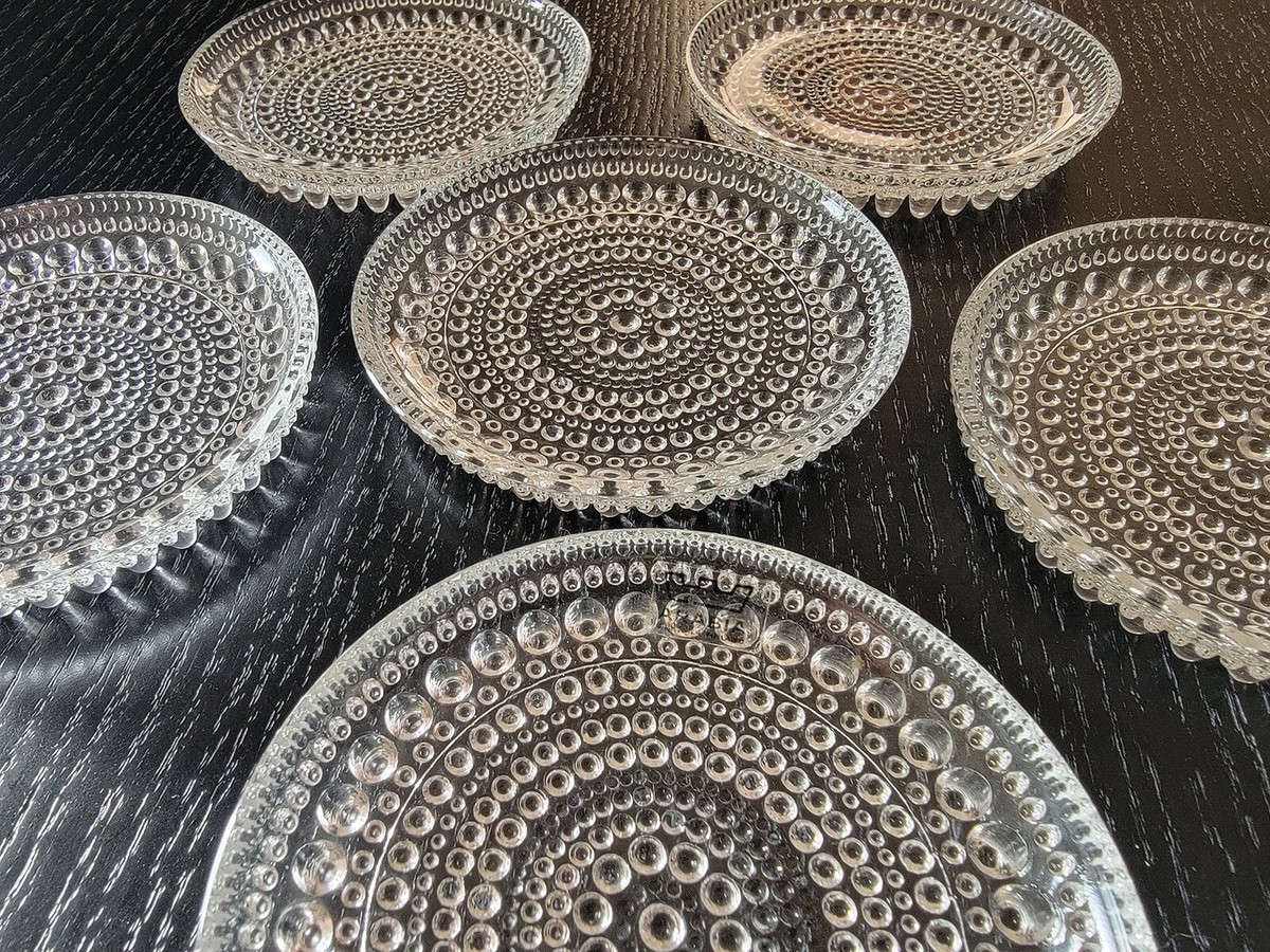 6x Vintage ARABIA Finland KASTEHELMI Glass Coasters-Oiva Toikka | eBay