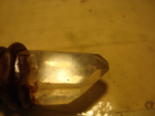 Natural Stone Hexagonal Points Pendant clear Crystal - Picture 4 of 7