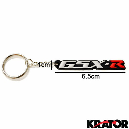 Rubber Keychain Key Chain Ring Fob Logo Keyfob for Suzuki GSXR 600 750 1000 - Picture 2 of 2