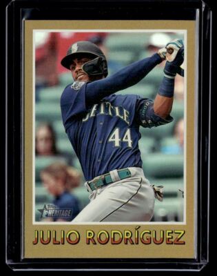 2024 Topps Heritage 1975 Baseball Sensations Gold Foil Julio Rodríguez Seattle