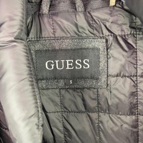 Guess Military Coat Jacket Grey Wool Blend Insulated Men's Sz S $295 - Picture 8 of 9