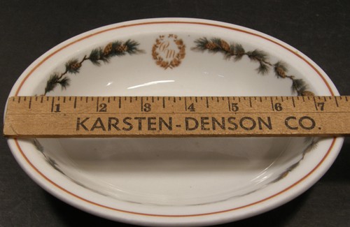 VINTAGE POCONO PA MANOR INN LAMBERTON SCAMMELL RESTAURANT HOTEL WARE OVAL BOWL - 第 12/20 張圖片