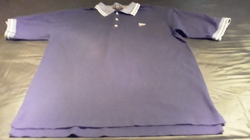 New Era Cap Men's Navy Blue w/ Camel Trim Cotton ASH CITY PRO Polo Shirt Large - Picture 2 of 8