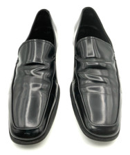 Prada Men’s Black Leather Penny Loafer Size 8 US 41 EU 7.5 UK