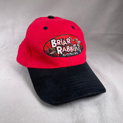 Briar Rabbit Hat Mens One Size Red Strapback Cap Zaneville Ohio Embroidered Logo