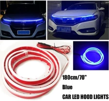 180cm Car Hood Light Start Scan Dynamic LED DRL Daytime Running Strip Light Blue