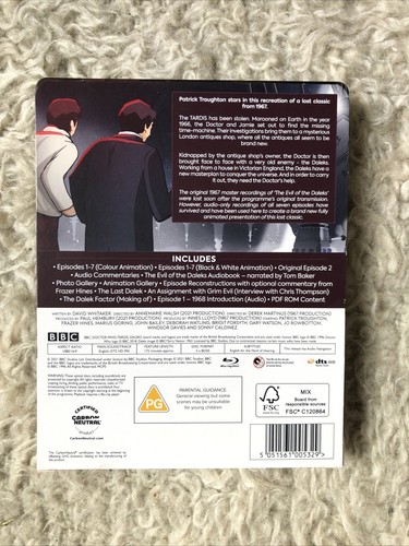 UK Blu-ray STEELBOOK DOCTOR WHO Evil of the Daleks. Patrick Troughton Dr. BLURAY - Picture 3 of 4