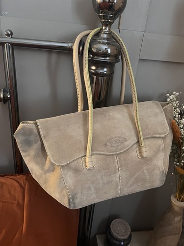 Tods Bag Authentic Vintage Suede Soft Leather French With Tods Card - 第 2/9 張圖片