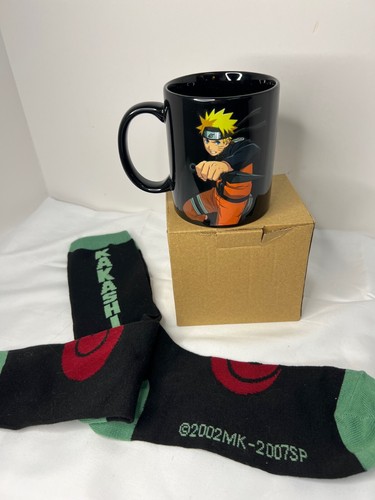 Naruto Shippuden Shonen Jump Mug With Kakashi Socks Both NIP!! - Picture 7 of 8