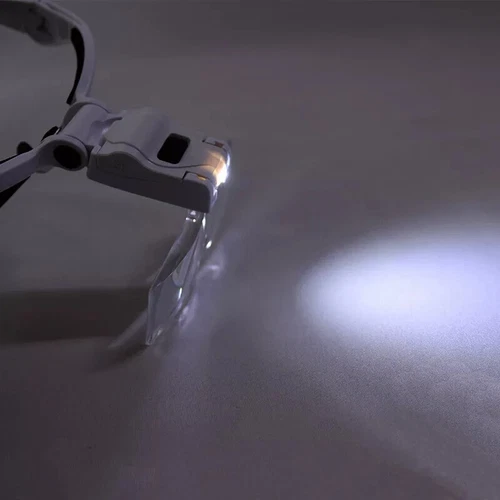 Magnifying Glass LED Light Head Loupe Jeweler Watch Bright Magnifier with 5 Lens - Picture 6 of 13