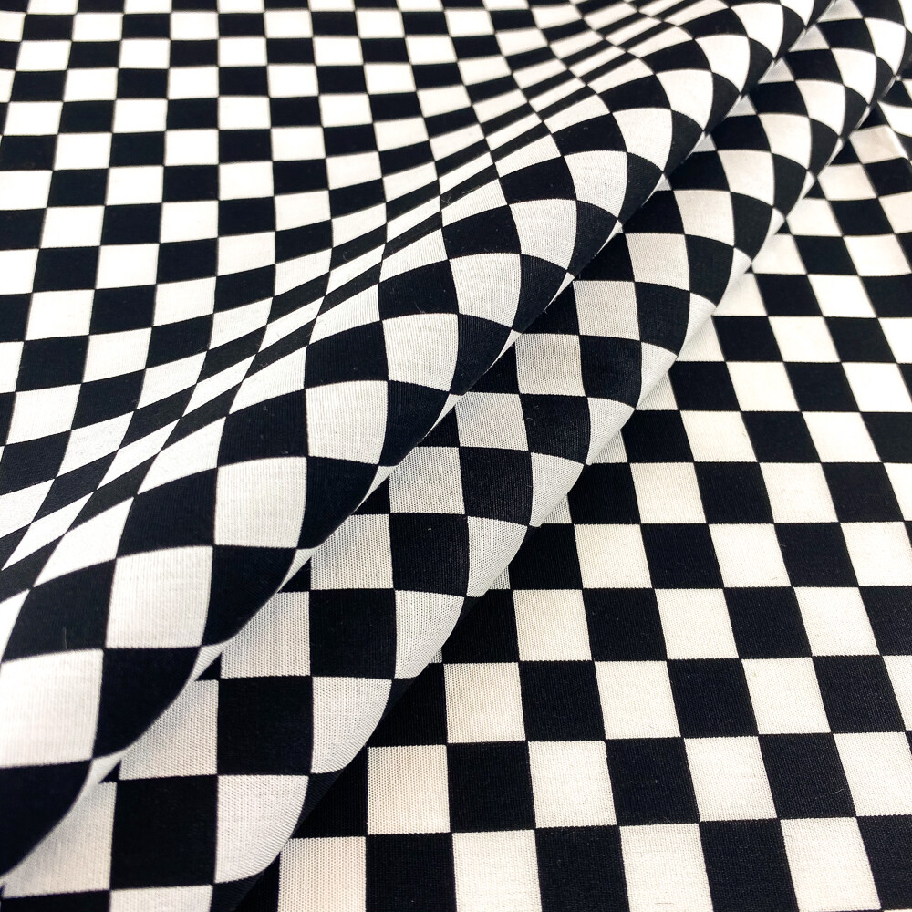 Checkered Print Fabric 100% Cotton Retro Geometric 58/60