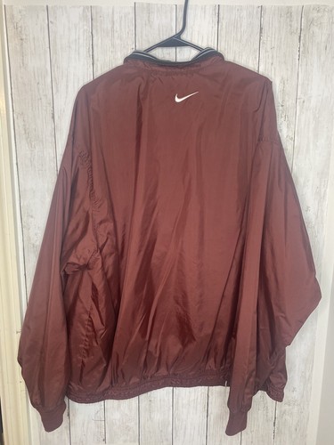 Nike Vintage Centre Swoosh Red 1/4 Zip Men’s Jacket Size XXL 2X WARE SEE PICS - Picture 2 of 8