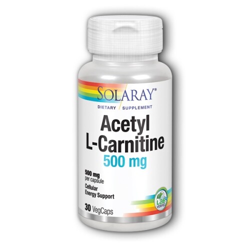 Acetil L-Carnitina 500 Mg 30 Cápsulas De Solaray