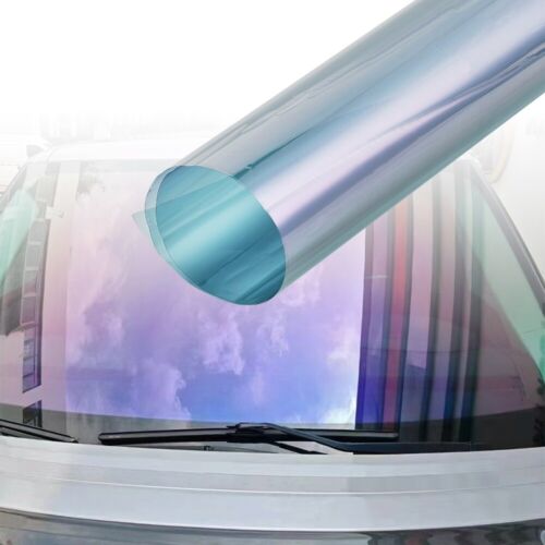 73.8%VLT Chameleon Blue Car Side Front Window Tint Film Sticker Solar Wrap 1Mx3M - Picture 19 of 21