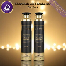 LATTAFA Khamrah Air Freshener Duo Pack 2x300ml Car/Room/Office Spray  *BRAND NEW