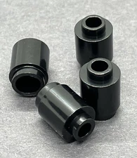 LEGO Part 3062 (4pcs) Brick, Round 1x1 Open Stud - Black Vintage