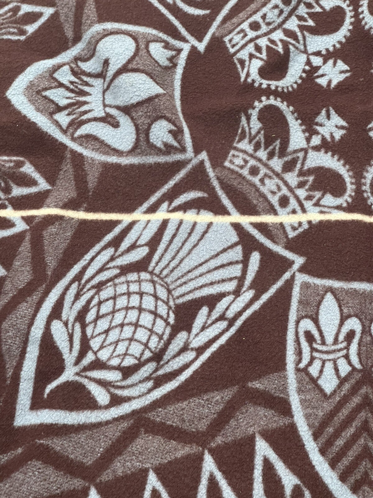 Vintage 1940s Pendleton? Pitso Wool Blanket Throw 62&rdquo; X 66&rdquo; Camping Pineapple