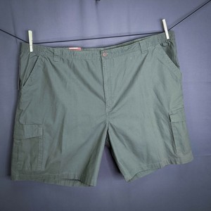 Great Northwest Mens Shorts Size 54 Green Cargo Big Tall Comfort