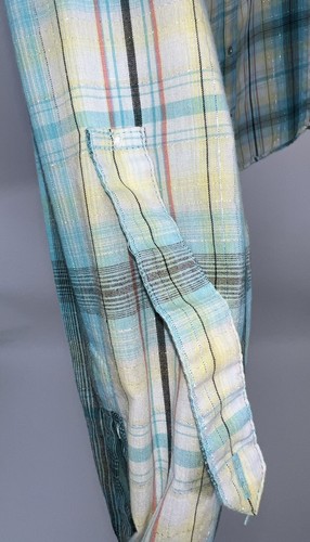 VTG WRANGLER WRANCHER PEARL SNAP Metallic WESTERN SHIRT COWBOY ROCKABILLY - Picture 6 of 9