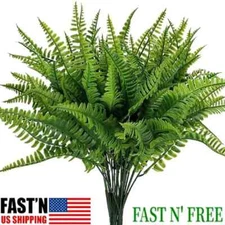 1~5Pcs Artificial Fake Boston Fern Plants Bushes Artificial Ferns Outdoor Decor
