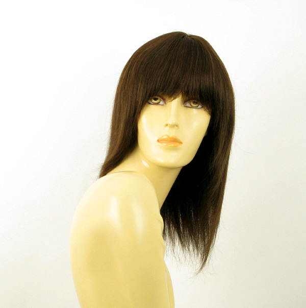 Perruque KOKO 6 cheveux naturels marron chocolat pour femme